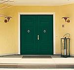 geschlossenen Doppeltüranlage