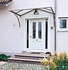 Stilvolle Tür in weiß mit Bleiverglasung