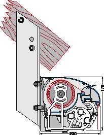 Montagedetail an einem Dachsparren